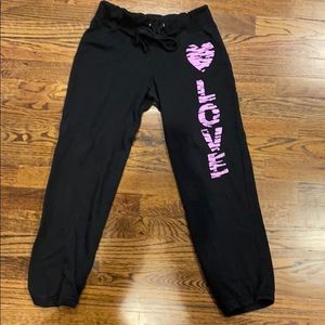 Black loose fit “Love” sweatpants